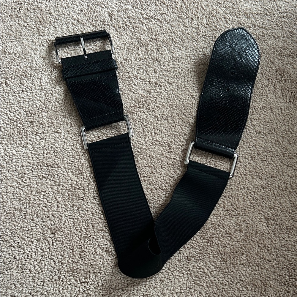 Express Women's Black Snakeskin Belt
